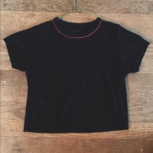 J. Galt cropped black and red tee